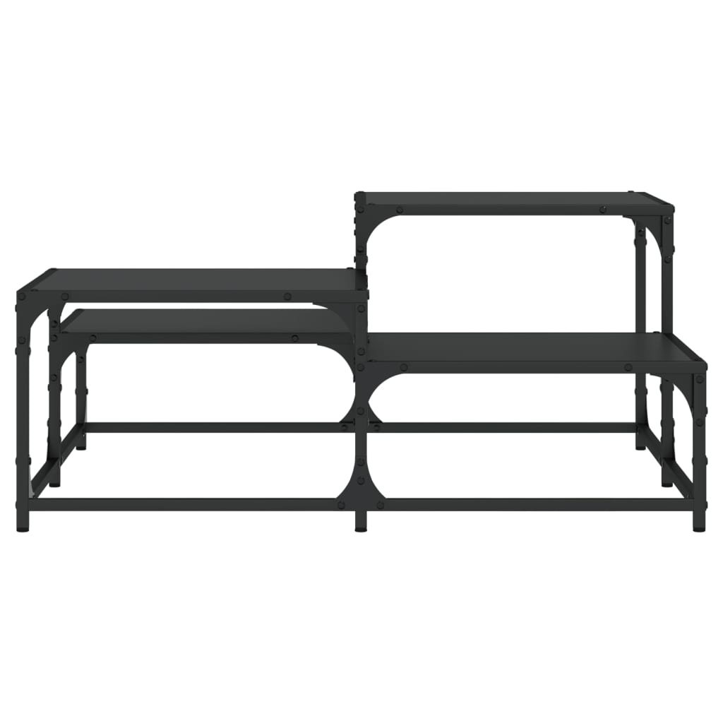 VidaXL Salontafel 87,5x87,5x40 cm bewerkt hout zwart