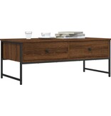 VidaXL Salontafel 101x49x39,5 cm bewerkt hout bruineikenkleurig