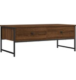 VidaXL Salontafel 101x49x39,5 cm bewerkt hout bruineikenkleurig