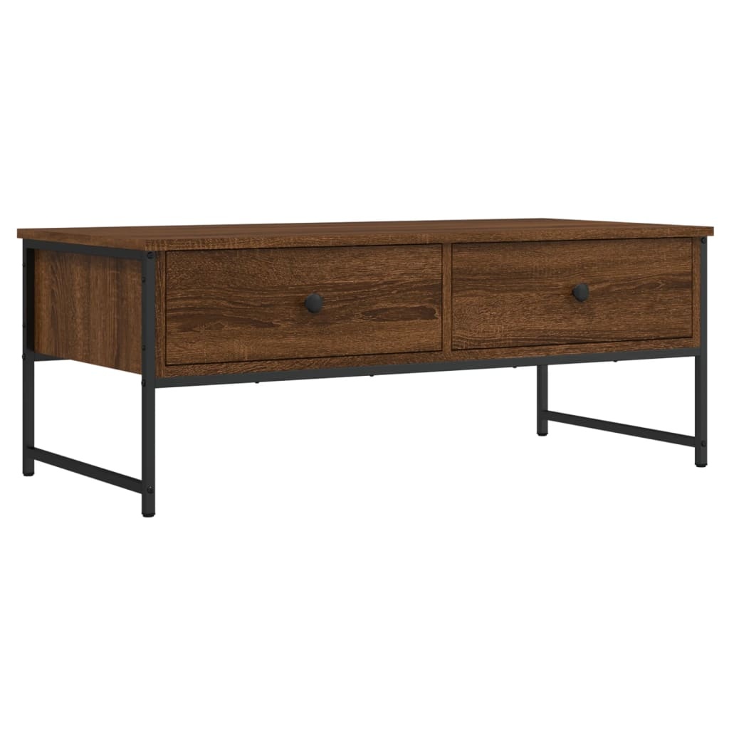 VidaXL Salontafel 101x49x39,5 cm bewerkt hout bruineikenkleurig