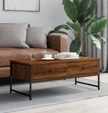 VidaXL Salontafel 101x49x39,5 cm bewerkt hout bruineikenkleurig