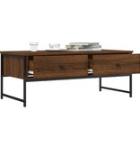 VidaXL Salontafel 101x49x39,5 cm bewerkt hout bruineikenkleurig