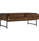 VidaXL Salontafel 101x49x39,5 cm bewerkt hout bruineikenkleurig
