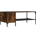 VidaXL Salontafel met rek 100x51x40 cm bewerkt hout gerookt eikenkleur