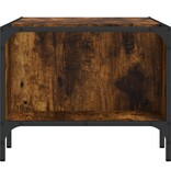 VidaXL Salontafel met rek 100x51x40 cm bewerkt hout gerookt eikenkleur