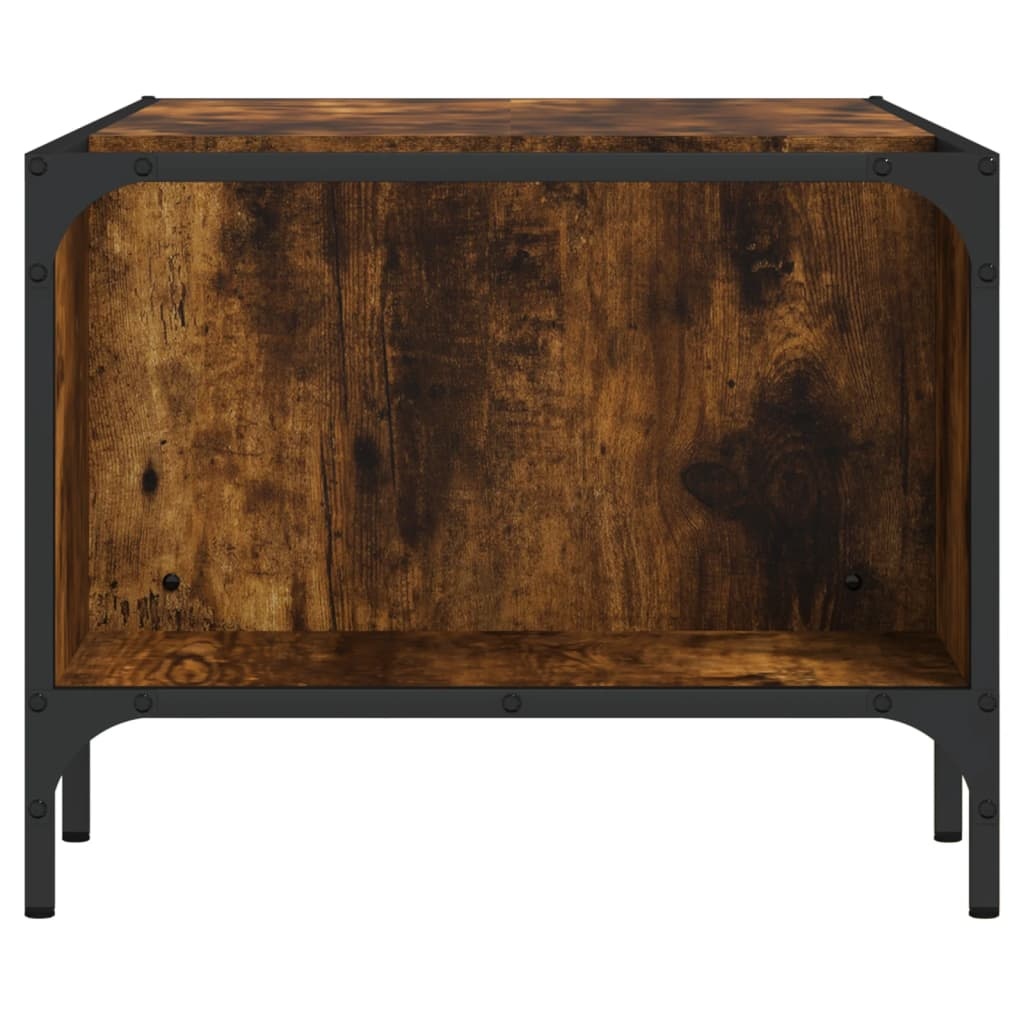 VidaXL Salontafel met rek 100x51x40 cm bewerkt hout gerookt eikenkleur