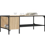 VidaXL Salontafel met rek 100x51x40 cm bewerkt hout sonoma eikenkleur
