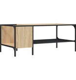 VidaXL Salontafel met rek 100x51x40 cm bewerkt hout sonoma eikenkleur