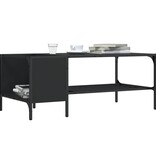 VidaXL Salontafel met rek 100x51x40 cm bewerkt hout zwart