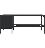 VidaXL Salontafel met rek 100x51x40 cm bewerkt hout zwart