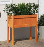 VidaXL Plantenbak met poten 70x31x70 cm grenenhout wasbruin
