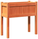 VidaXL Plantenbak met poten 70x31x70 cm grenenhout wasbruin