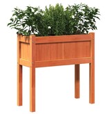 VidaXL Plantenbak met poten 70x31x70 cm grenenhout wasbruin