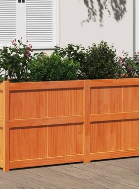 VidaXL Plantenbak 150x50x70 cm massief grenenhout wasbruin