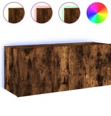 VidaXL Tv-wandmeubel met LED-verlichting 100x35x41 cm gerookt eiken