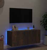 VidaXL Tv-wandmeubel met LED-verlichting 100x35x41 cm gerookt eiken