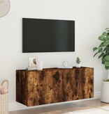 VidaXL Tv-wandmeubel met LED-verlichting 100x35x41 cm gerookt eiken