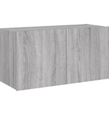 VidaXL Tv-wandmeubel met LED-verlichting 80x35x41 cm grijs sonoma
