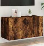 VidaXL Tv-wandmeubel met LED-verlichting 80x35x41 cm gerookt eiken