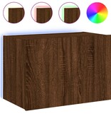 VidaXL Tv-wandmeubel met LED-verlichting 60x35x41 cm bruineikenkleurig