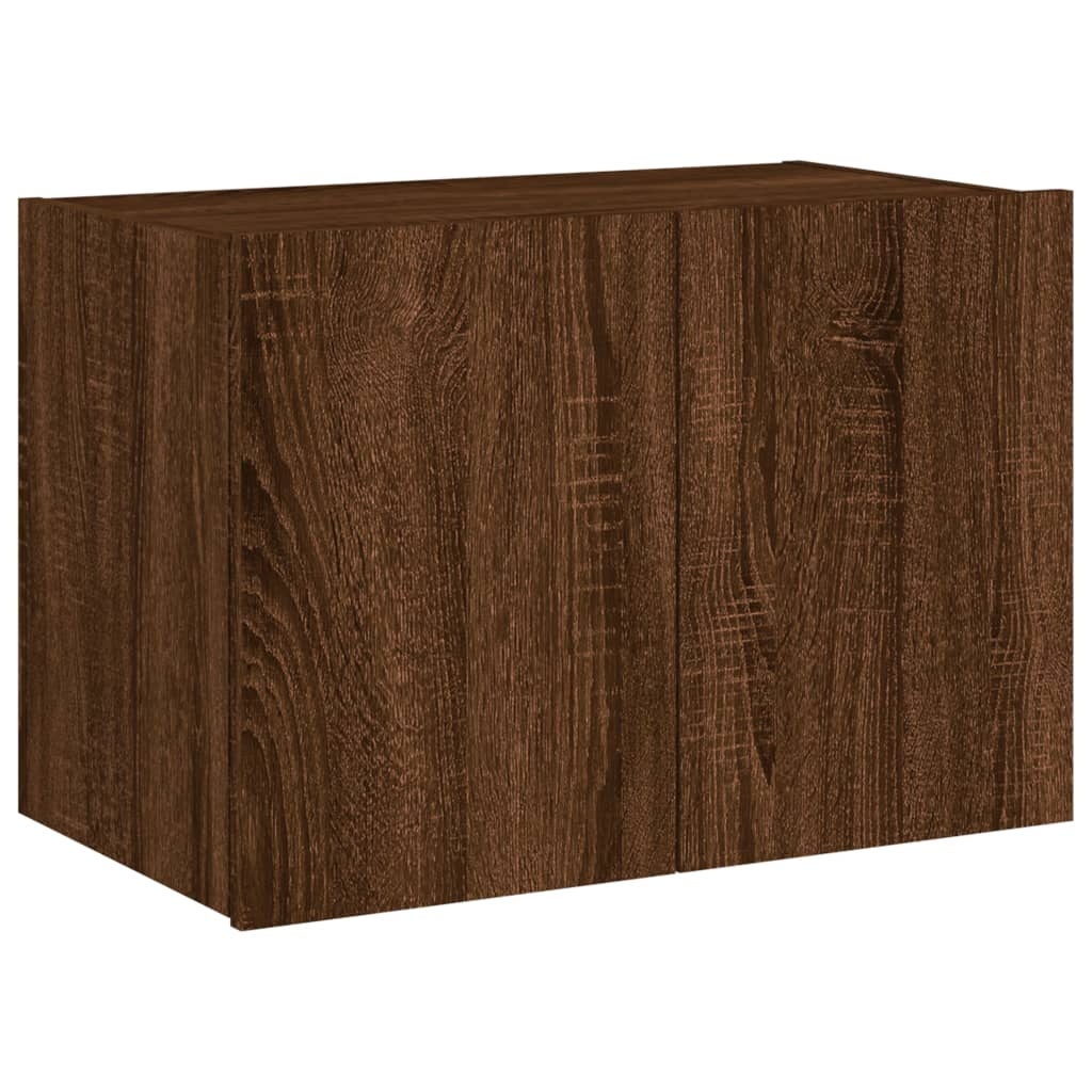VidaXL Tv-wandmeubel met LED-verlichting 60x35x41 cm bruineikenkleurig