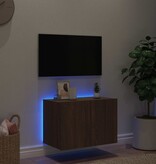 VidaXL Tv-wandmeubel met LED-verlichting 60x35x41 cm bruineikenkleurig