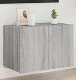 VidaXL Tv-wandmeubel met LED-verlichting 60x35x41 cm grijs sonoma