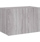VidaXL Tv-wandmeubel met LED-verlichting 60x35x41 cm grijs sonoma