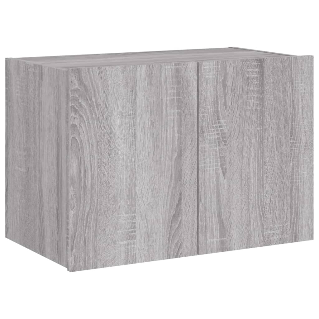 VidaXL Tv-wandmeubel met LED-verlichting 60x35x41 cm grijs sonoma