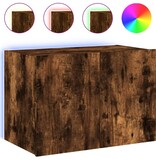 VidaXL Tv-wandmeubel met LED-verlichting 60x35x41 cm gerookt eiken