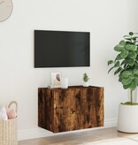 VidaXL Tv-wandmeubel met LED-verlichting 60x35x41 cm gerookt eiken
