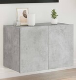 VidaXL Tv-wandmeubel met LED-verlichting 60x35x41 cm betongrijs