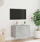 VidaXL Tv-wandmeubel met LED-verlichting 60x35x41 cm betongrijs