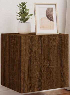 VidaXL Tv-wandmeubelen met LED 2 st 40,5x35x40 cm bruineikenkleurig