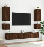 VidaXL Tv-wandmeubelen met LED 2 st 40,5x35x40 cm bruineikenkleurig