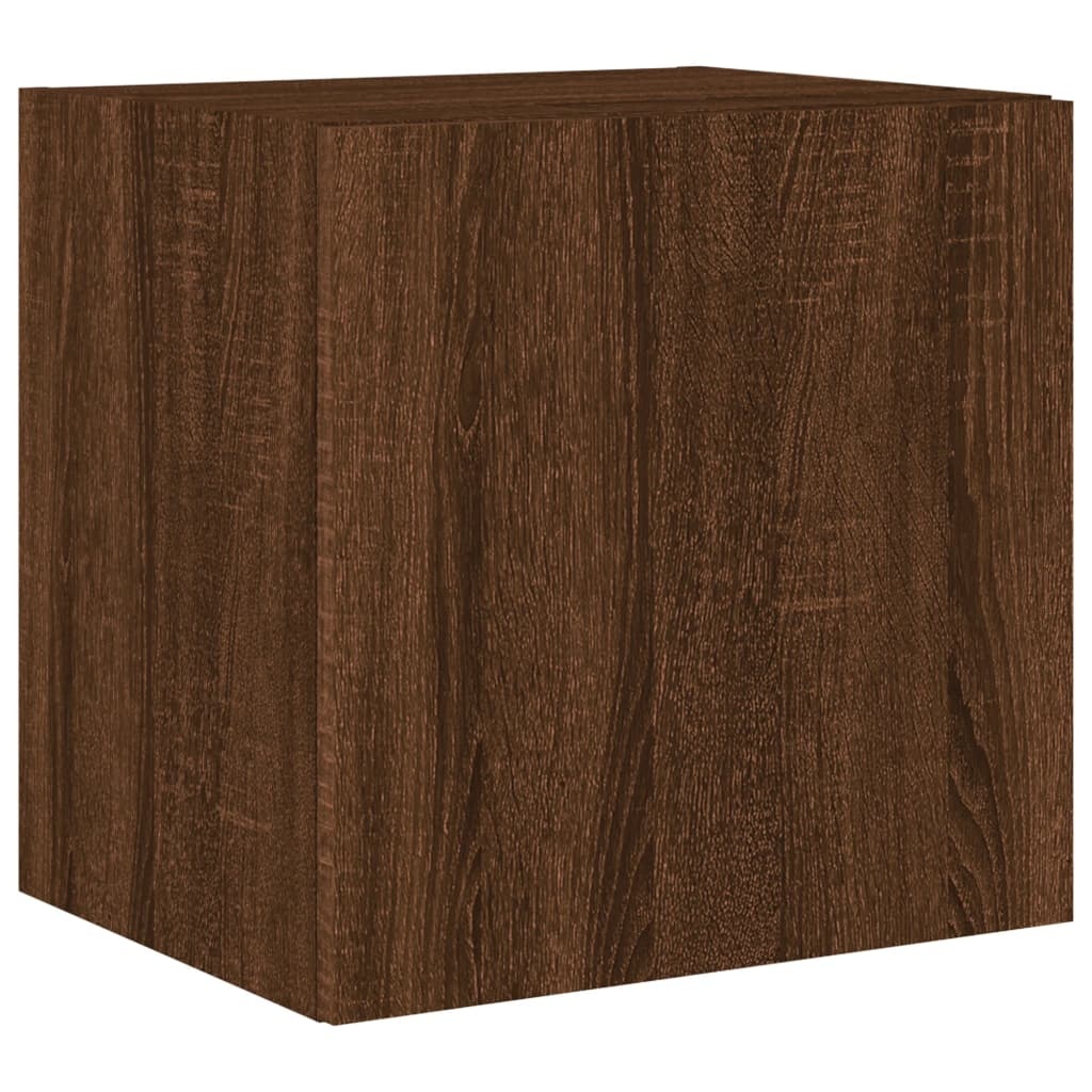 VidaXL Tv-wandmeubel met LED-verlichting 40,5x35x40 cm bruineikenkleur