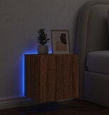 VidaXL Tv-wandmeubel met LED-verlichting 40,5x35x40 cm bruineikenkleur
