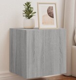 VidaXL Tv-wandmeubel met LED-verlichting 40,5x35x40 cm grijs sonoma