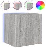 VidaXL Tv-wandmeubel met LED-verlichting 40,5x35x40 cm grijs sonoma