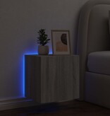 VidaXL Tv-wandmeubel met LED-verlichting 40,5x35x40 cm grijs sonoma