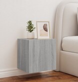 VidaXL Tv-wandmeubel met LED-verlichting 40,5x35x40 cm grijs sonoma