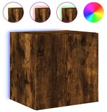 VidaXL Tv-wandmeubel met LED-verlichting 40,5x35x40 cm gerookt eiken