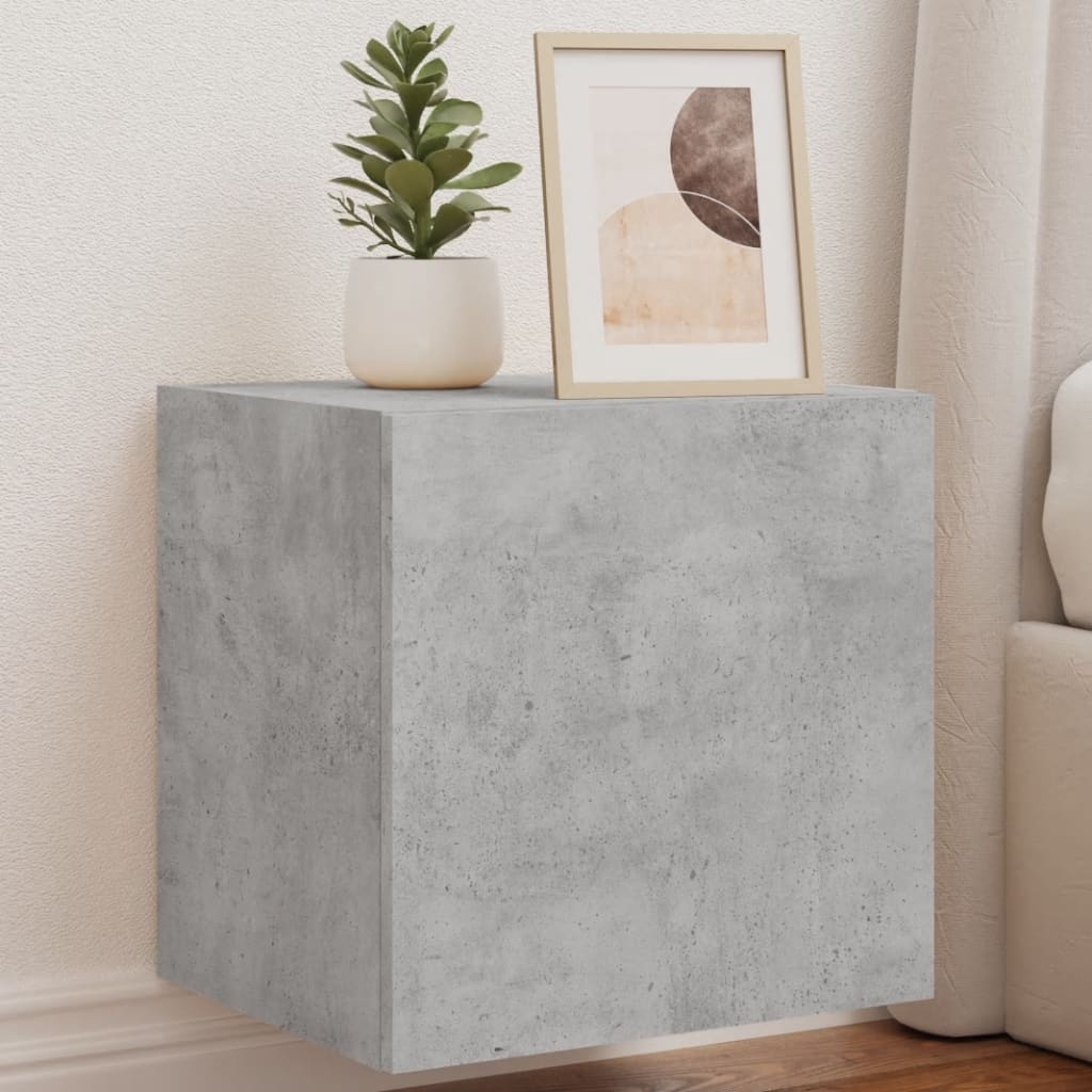 VidaXL Tv-wandmeubelen met LED 2 st 40,5x35x40 cm betongrijs