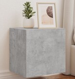 VidaXL Tv-wandmeubel met LED-verlichting 40,5x35x40 cm betongrijs
