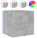 VidaXL Tv-wandmeubel met LED-verlichting 40,5x35x40 cm betongrijs