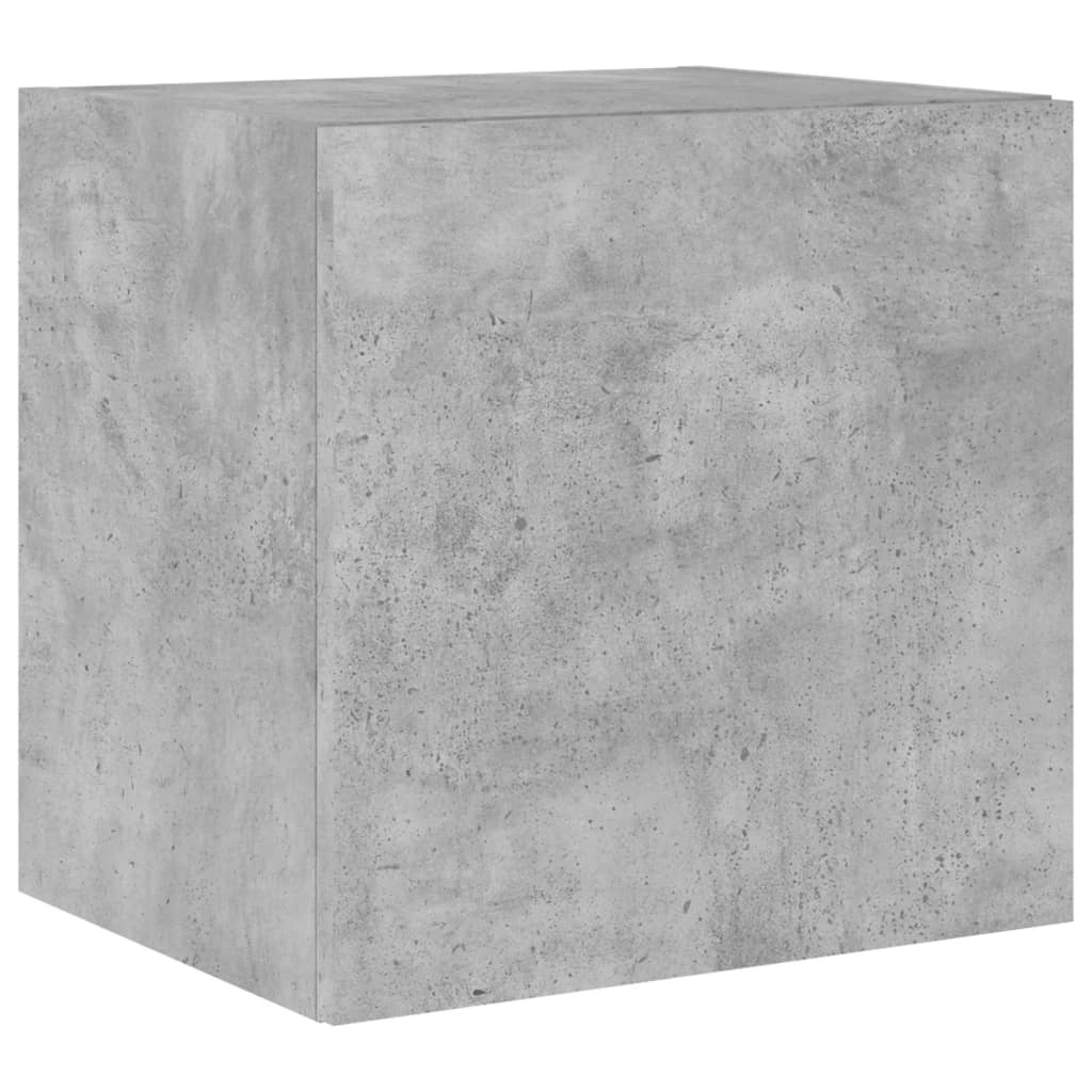 VidaXL Tv-wandmeubel met LED-verlichting 40,5x35x40 cm betongrijs