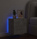 vidaXL Tv-wandmeubel met LED-verlichting 40,5x35x40 cm betongrijs