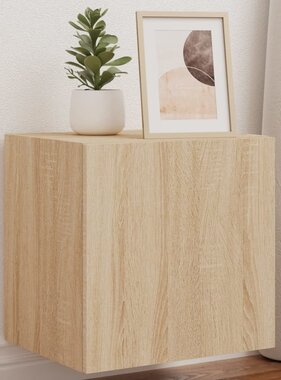 VidaXL Tv-wandmeubelen met LED 2 st 40,5x35x40 cm sonoma eikenkleurig