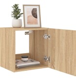 VidaXL Tv-wandmeubelen met LED 2 st 40,5x35x40 cm sonoma eikenkleurig
