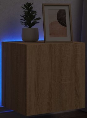 VidaXL Tv-wandmeubel met LED-verlichting 40,5x35x40 cm sonoma eiken